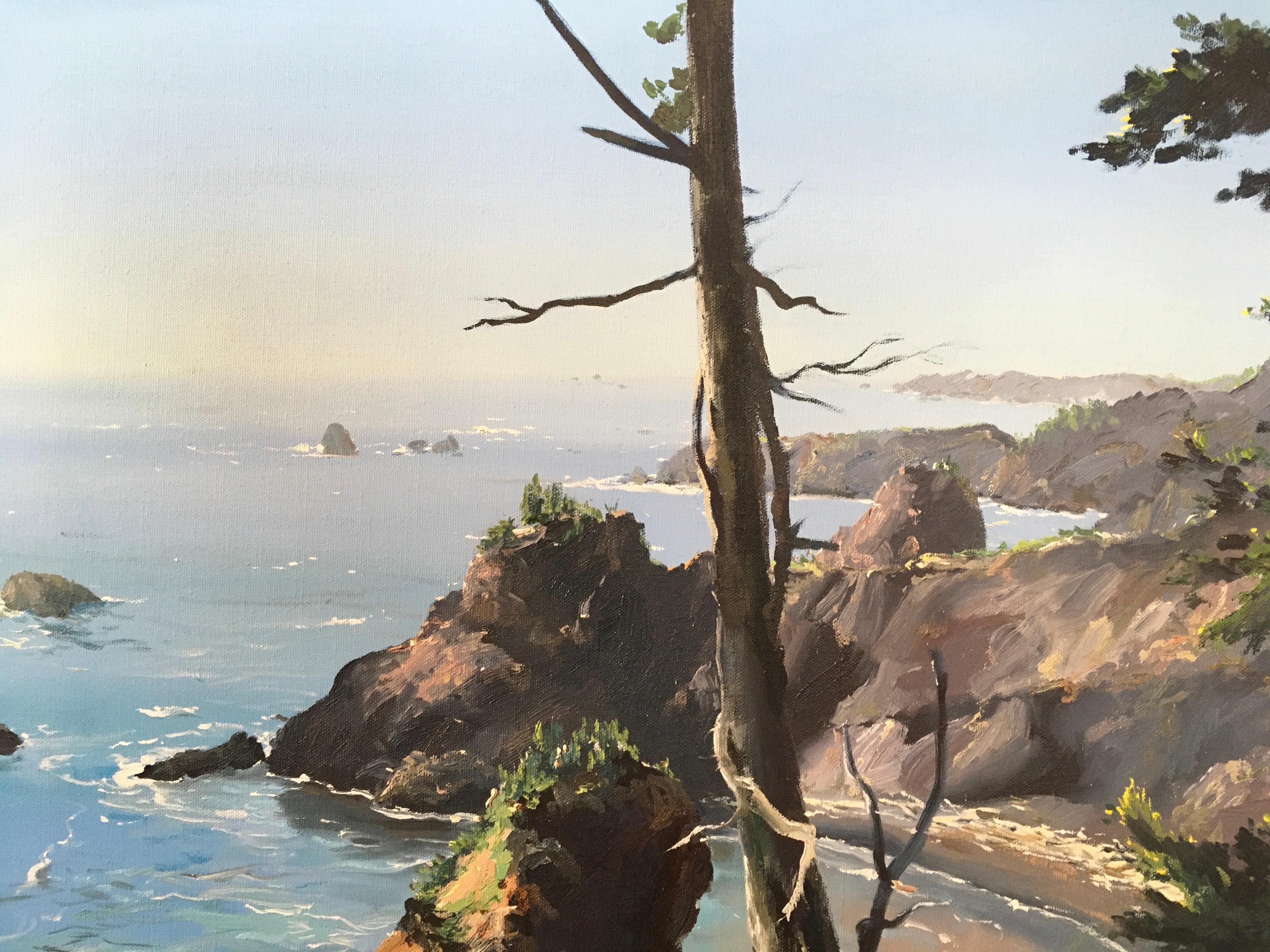'Costa dell'Oregon meridionale', di Linda Tuma Robertson, Olio su tela 2