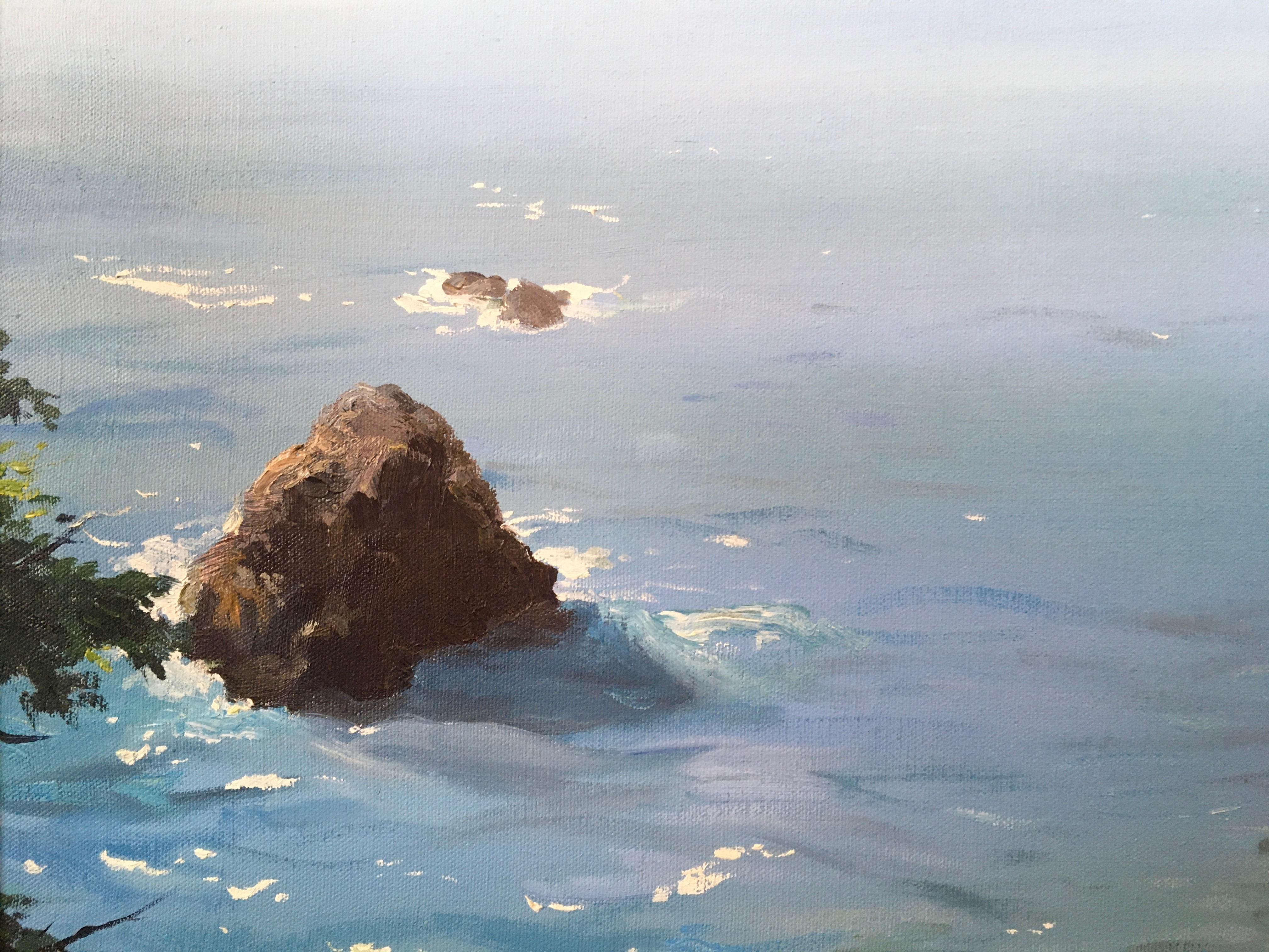 'Costa dell'Oregon meridionale', di Linda Tuma Robertson, Olio su tela 3