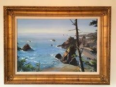 'Costa dell'Oregon meridionale', di Linda Tuma Robertson, Olio su tela