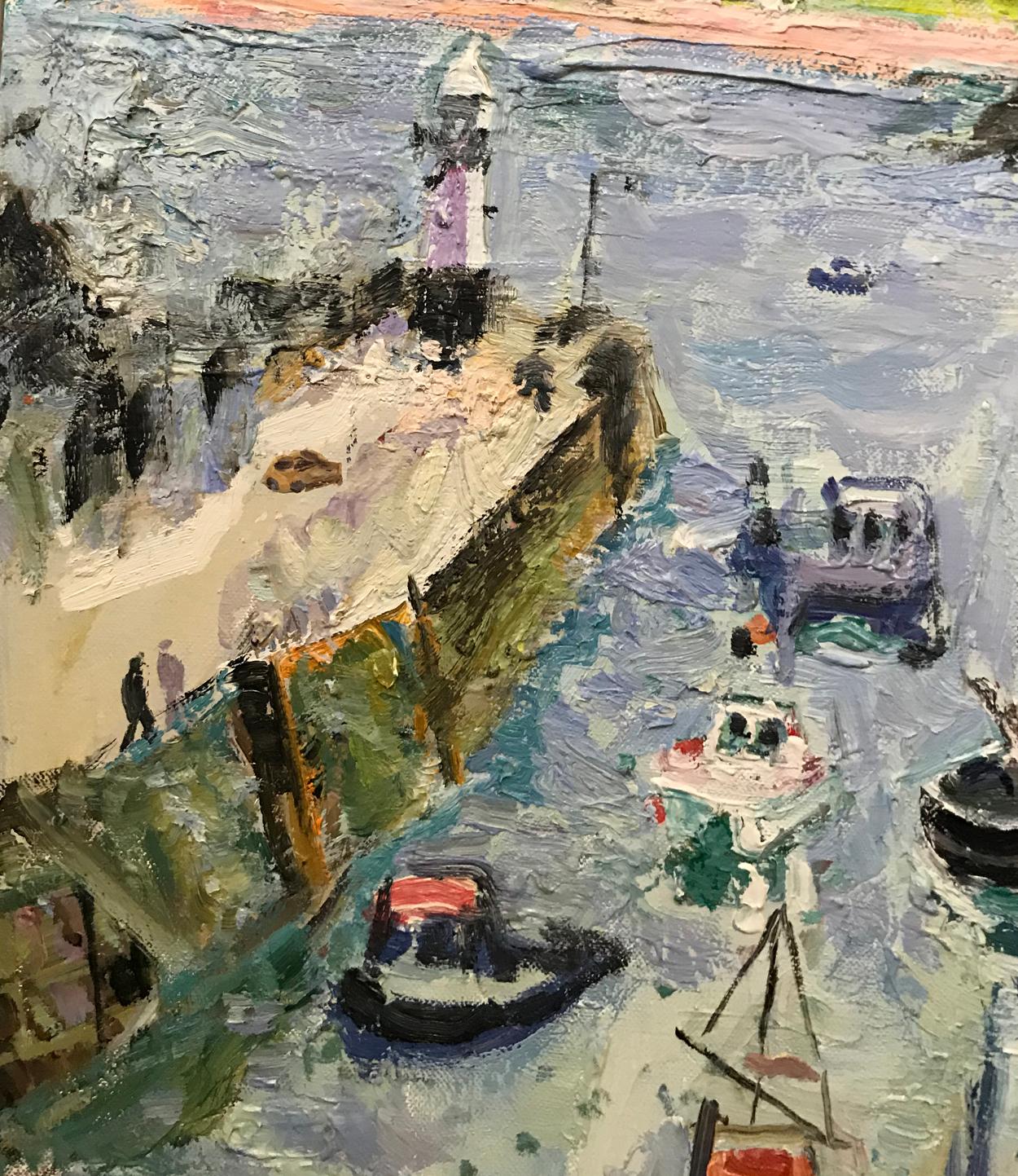 Linda Weir 'English', St Ives Harbour Cornwall, Oil on Canvas, Painted in 2006 2