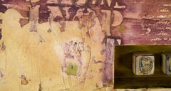 „Uncovered“ – Mixed Media-Komposition aus Ton und Acryl auf Holz