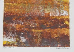 "More Pele III "J" Mixed Media Abstract by Maui Artist Linda Whittemore