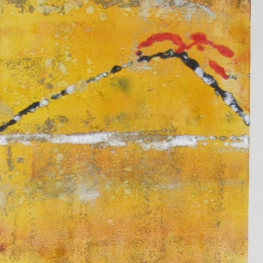 Inspired by the volcanic eruptions on the Big Island, this beautiful abstract original work 