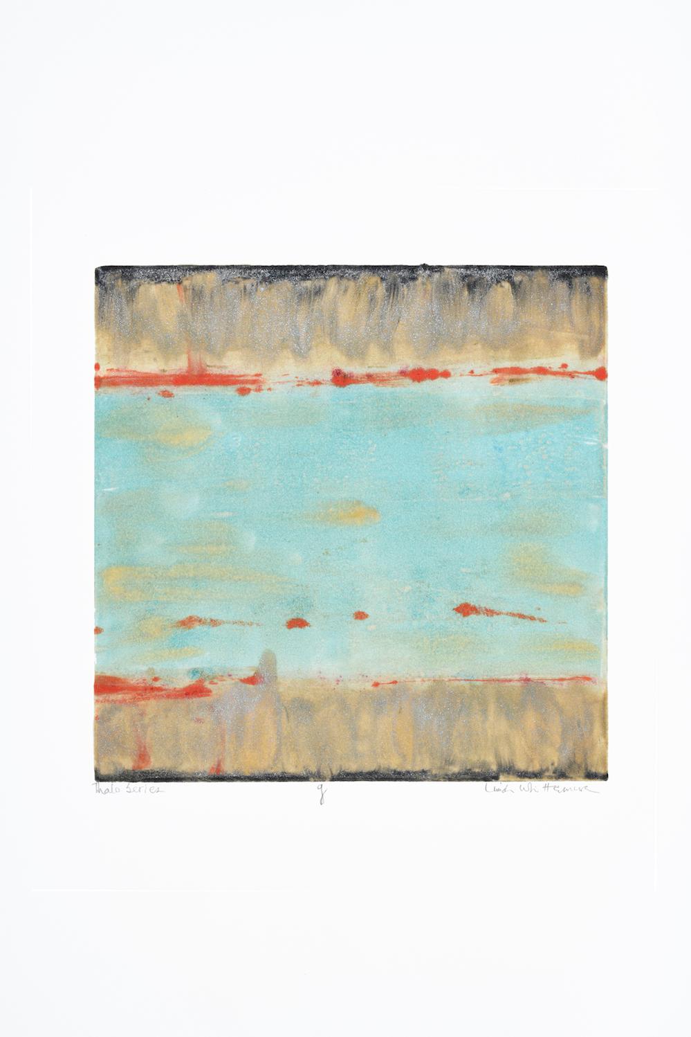 Abstract Print de Linda Whittemore - "Serie Thalos 'G'" Técnica Mixta Abstracta del Artista de Maui