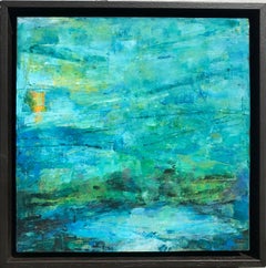 "Gift of Spirit" Abstract with Blues and Sea Greens by Maui Artist