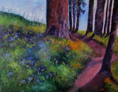 Bluebell Glory, peinture, huile sur panneau de bois
