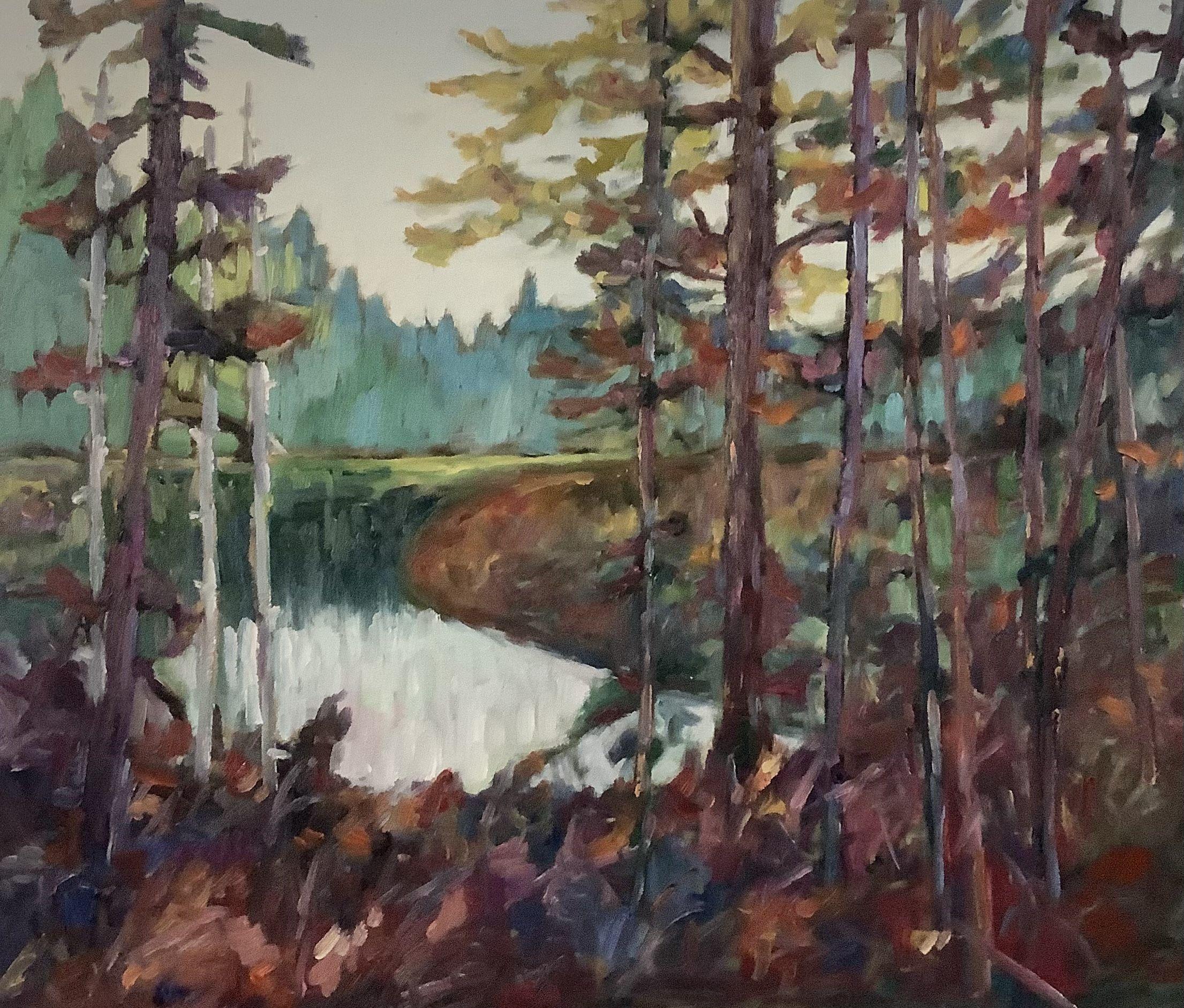 Chemainus Lake, Painting, Oil on Canvas
