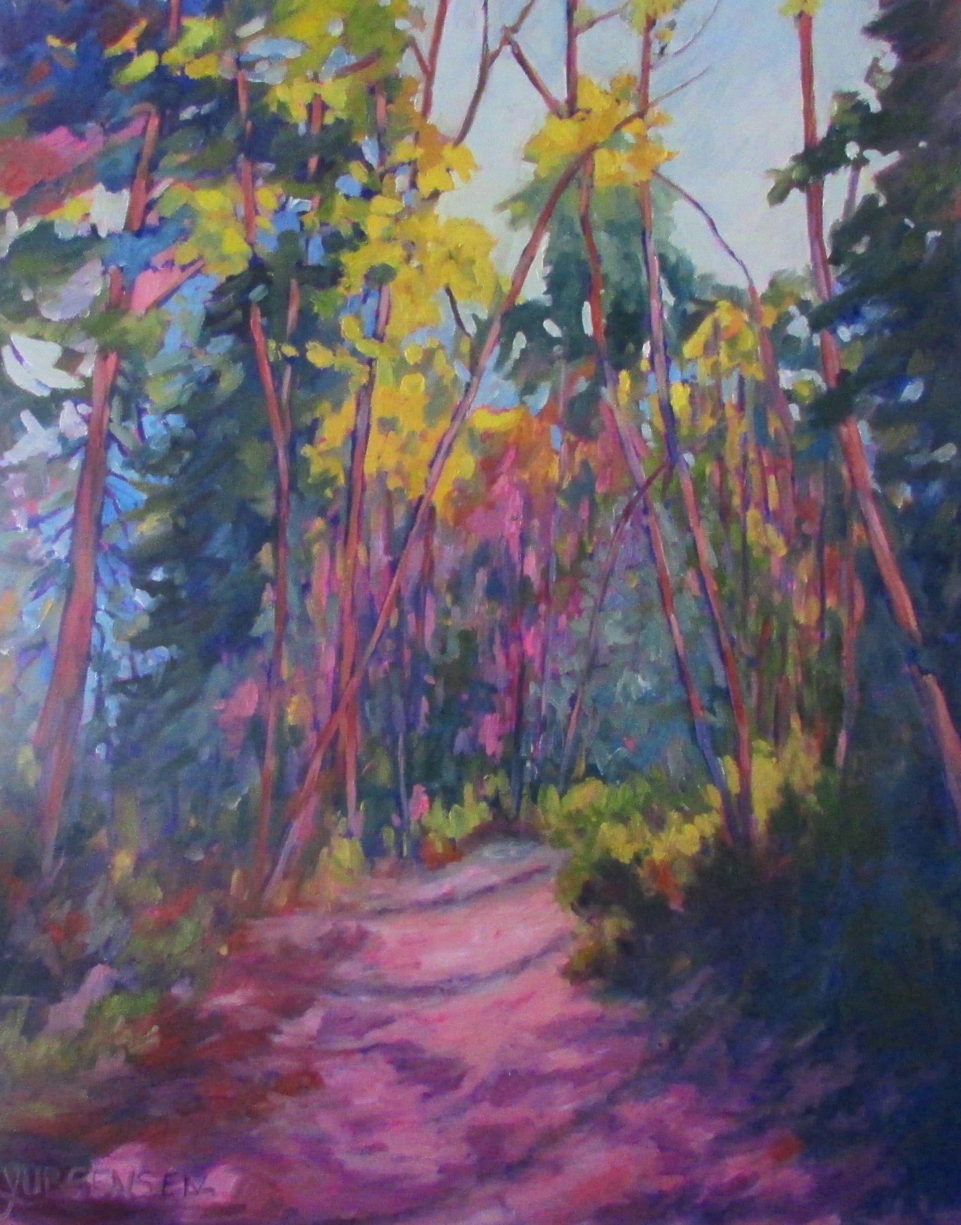 Linda Yurgensen Landscape Painting - Forest Jewel, Painting, Oil on Canvas