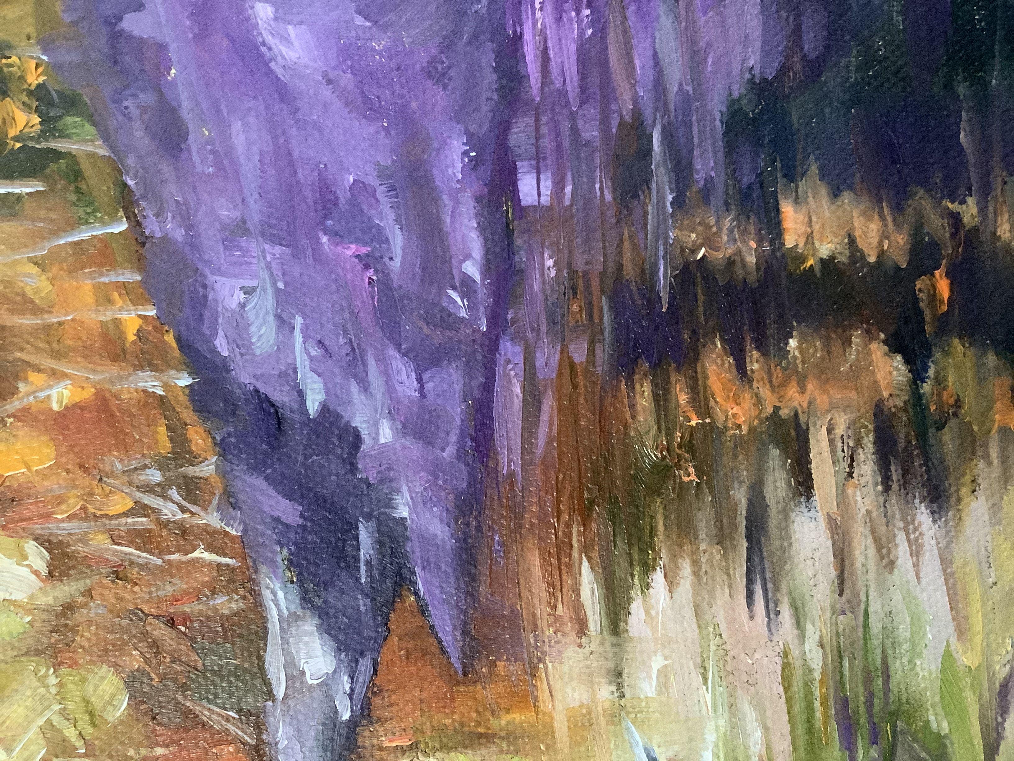 Splendore dorato, Pittura, Olio su tela - Painting di Linda Yurgensen