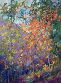 Hillside Colours, Painting, Oil on Canvas