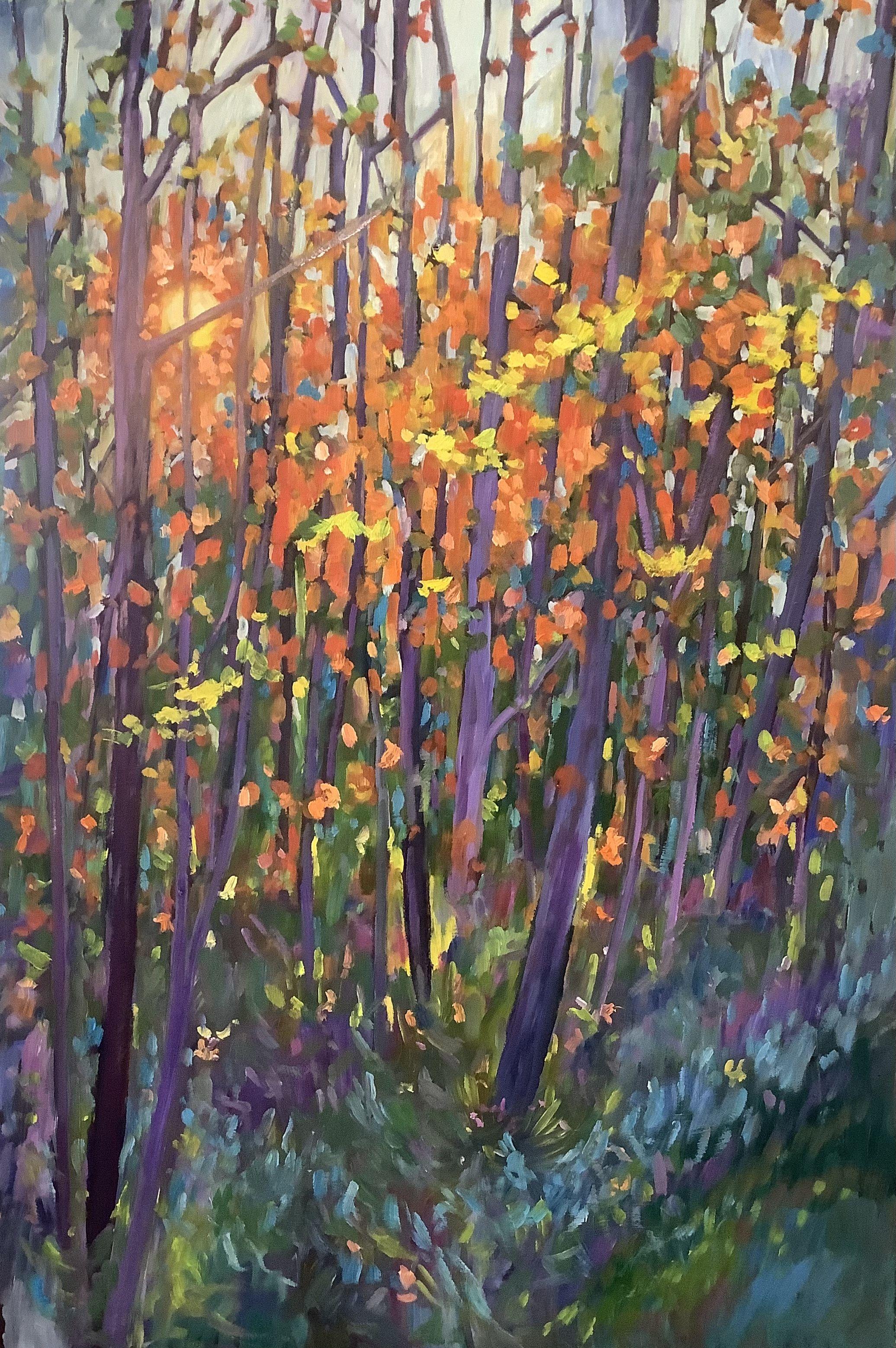Caleidoscopio, Pittura, Olio su tela - Painting di Linda Yurgensen
