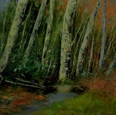 One Day on a Hike, Gemälde, Öl auf Holzplatte
