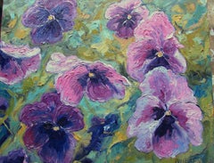 Pansies, Painting, Oil on Canvas