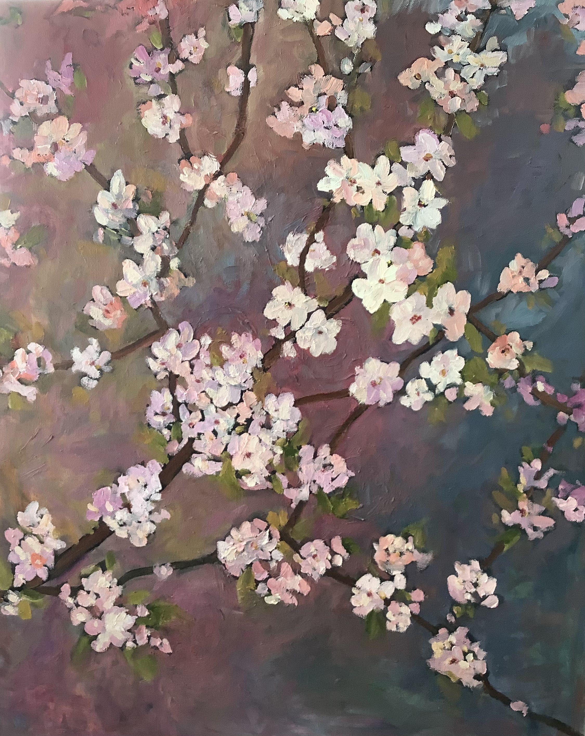 Delicia de primavera, Pintura, Óleo sobre lienzo - Painting de Linda Yurgensen