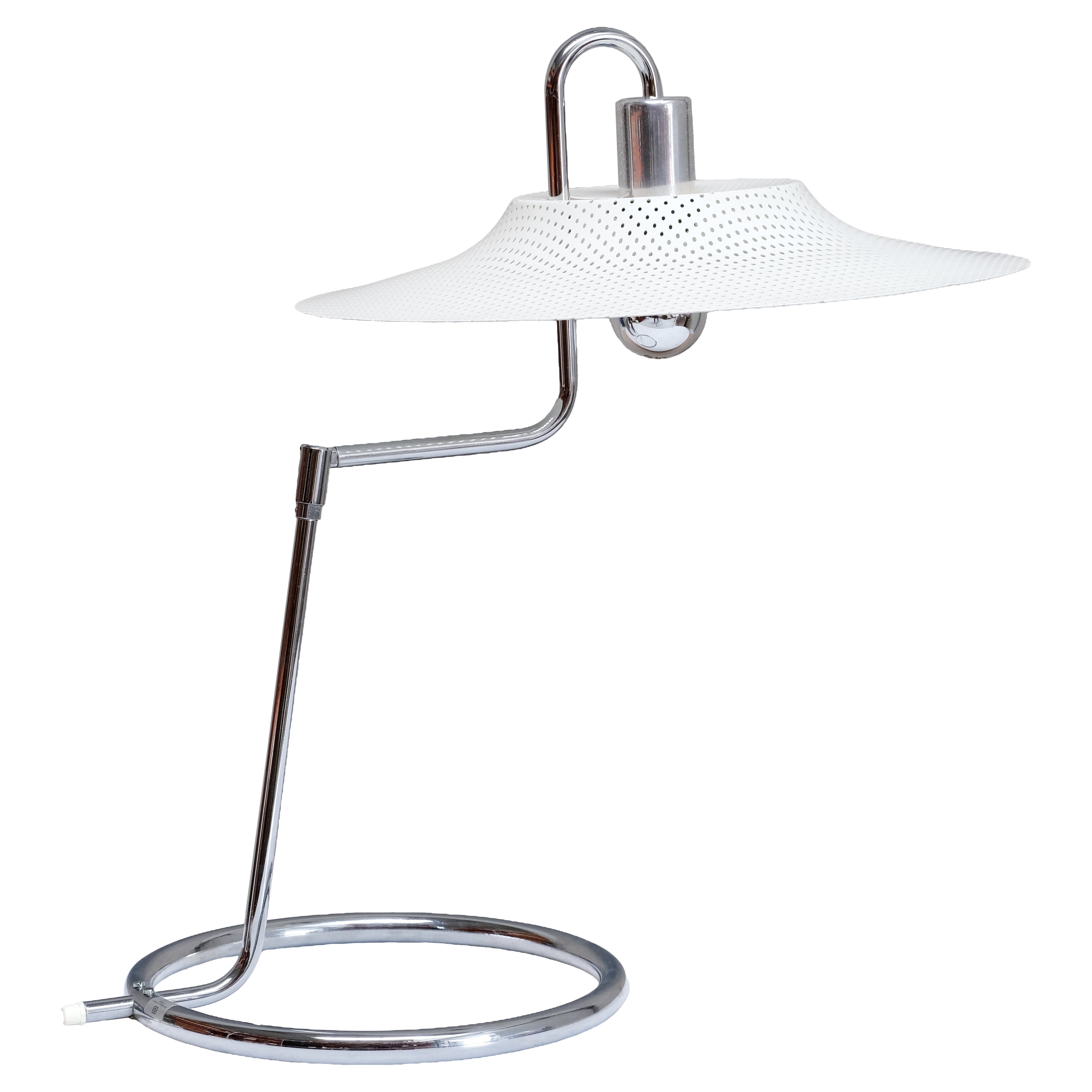 Lindau & Lindekrantz Large Table / Desk Lamp in Metal, Zero, Sweden, 1970s For Sale