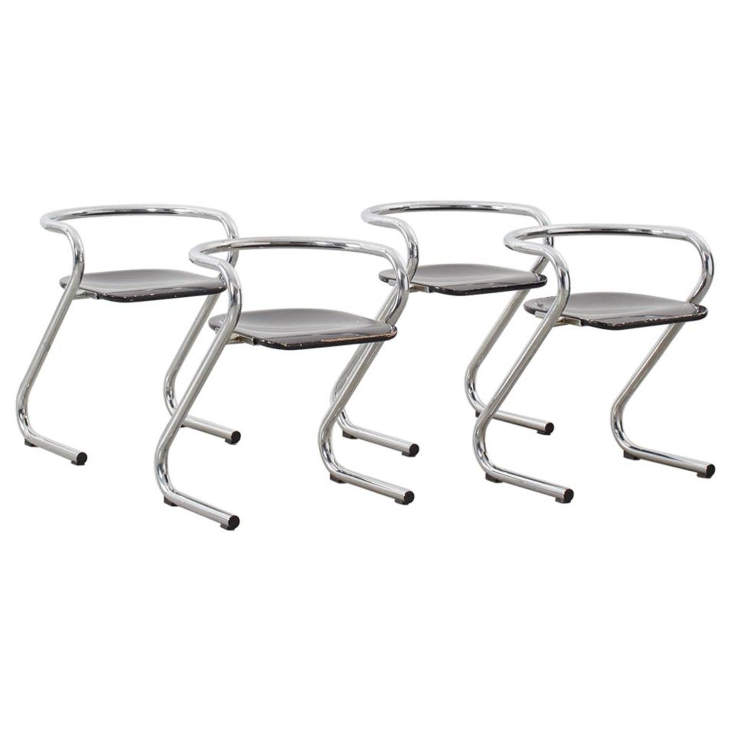 Set of four Lindau and Lindekrantz S70 Chairs for Lammhults, Sweden, 1968  at 1stDibs
