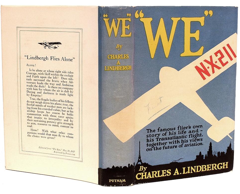 Charles Lindbergh, Charles a., „We“, 1927, Erstausgabe, mit dem Dj & Signiert im Zustand „Gut“ im Angebot in Hillsborough, NJ