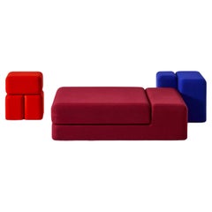 Linde Freya Tangelder Set of Three Soft Corners Side Table & Pouffs For Cassina