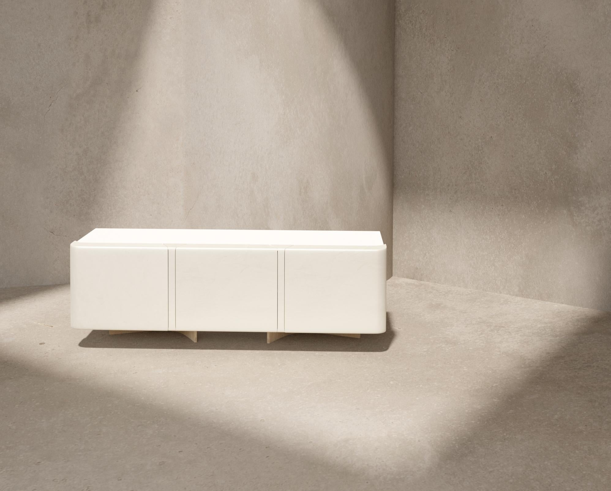 Linden, Lime Powder Coated 21st Century Design Sideboard by Studio SORS In New Condition In Paris, FR