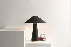 Linden Table Lamp with Contemporary Black Linen Shades by Studio DUNN