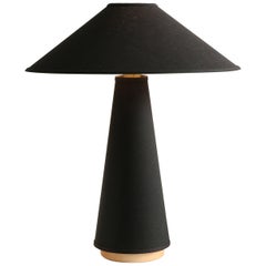 Linden Table Lamp with Contemporary Black Linen Shades by Studio DUNN