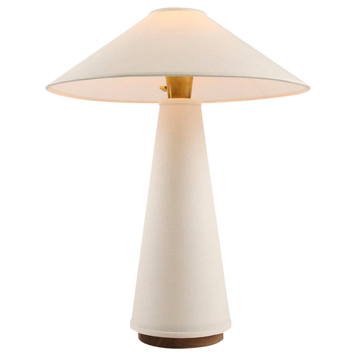 Linden Table Lamp with Contemporary Linen Shades by Studio DUNN