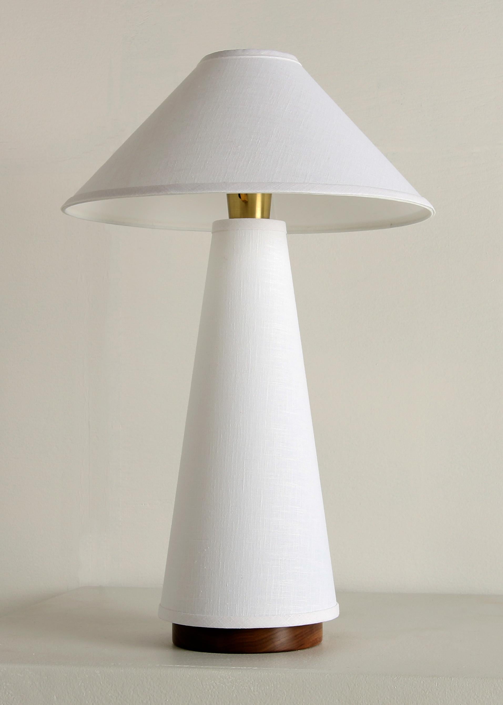 Mid-Century Modern Linden Table Lamp, with Narrow Top Shade by Studio DUNN For Sale