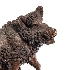 Linden Wood ‘Black Forest’ Model of a Wild Boar
