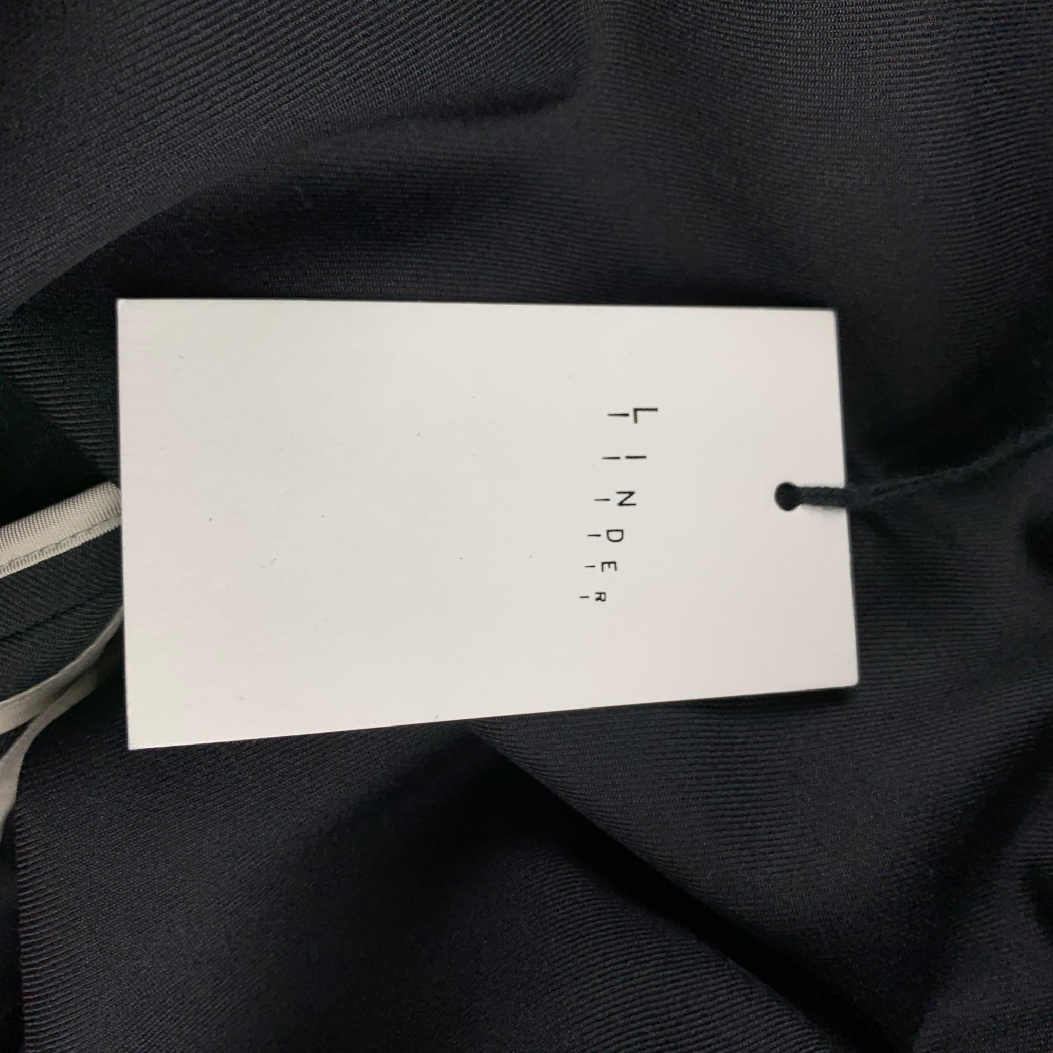 LINDER Size 40 Black Wool / Polyester Peak Lapel Double Breasted Jacket 3