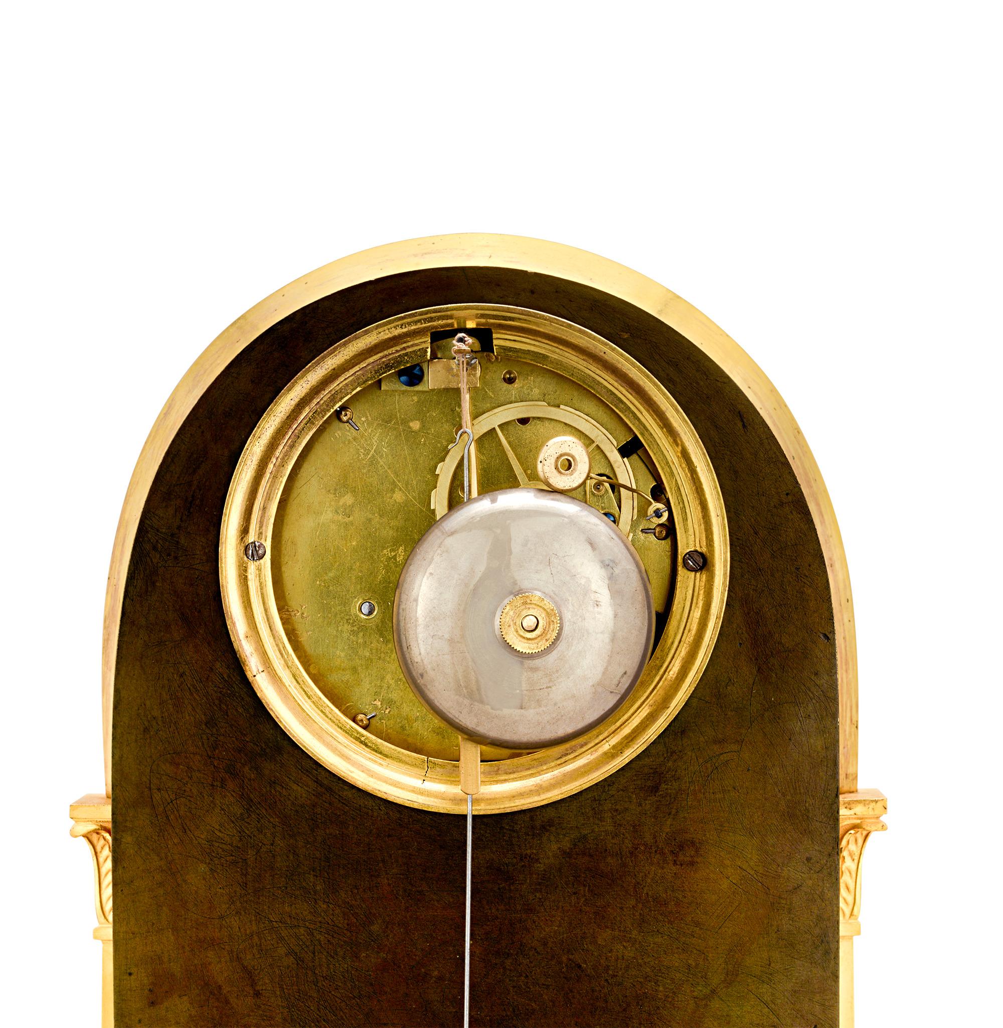 L'indiscrète French Empire Mantel Clock by Claude Galle In Excellent Condition In New Orleans, LA