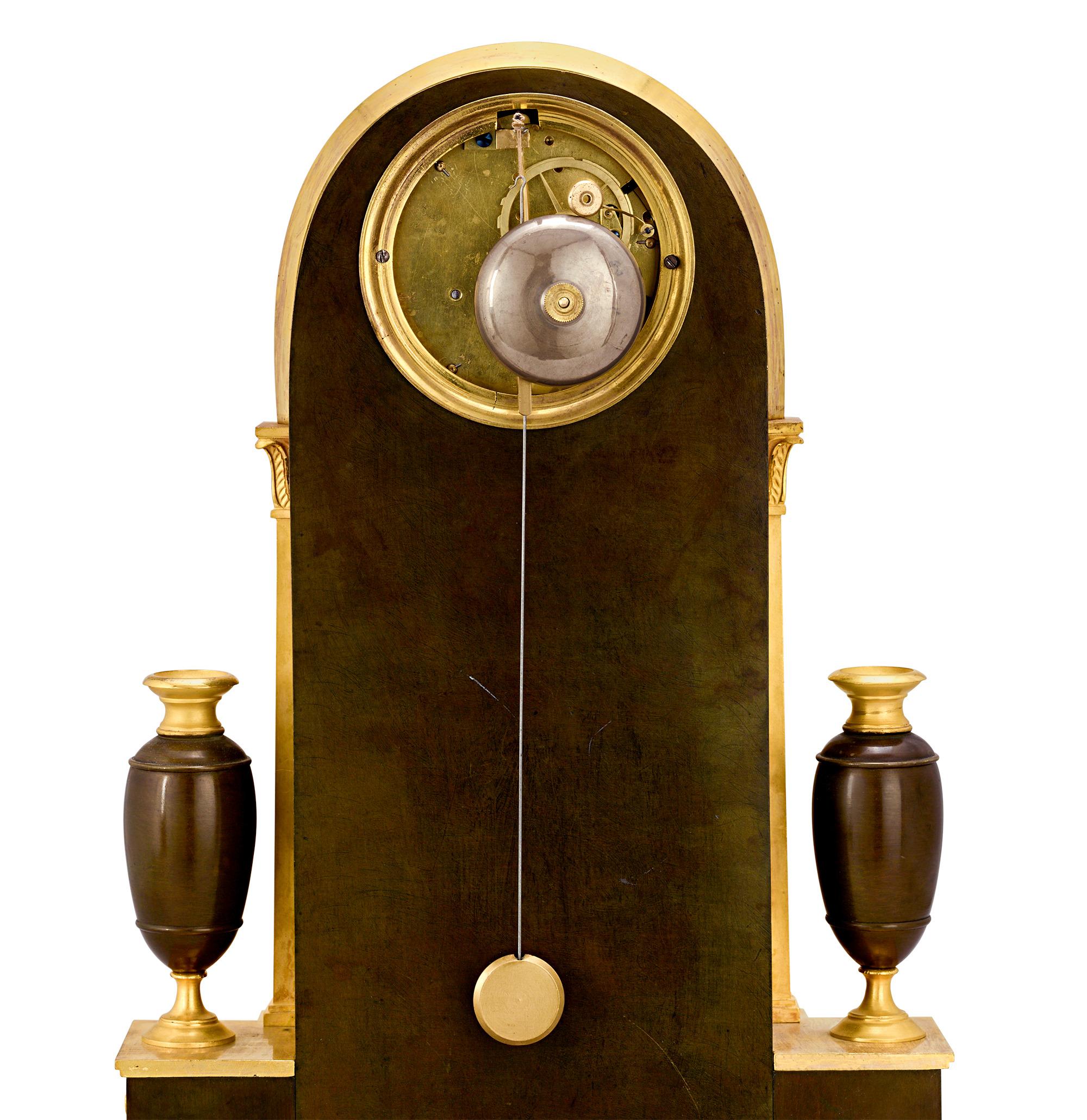 19th Century L'indiscrète French Empire Mantel Clock by Claude Galle