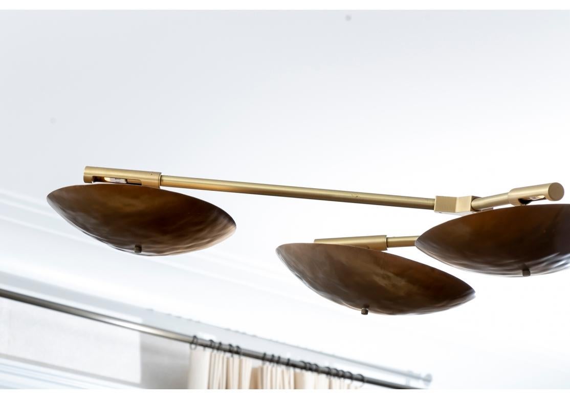 Lindsay Adelman Hammered Bronze Branching Disc Chandelier 1