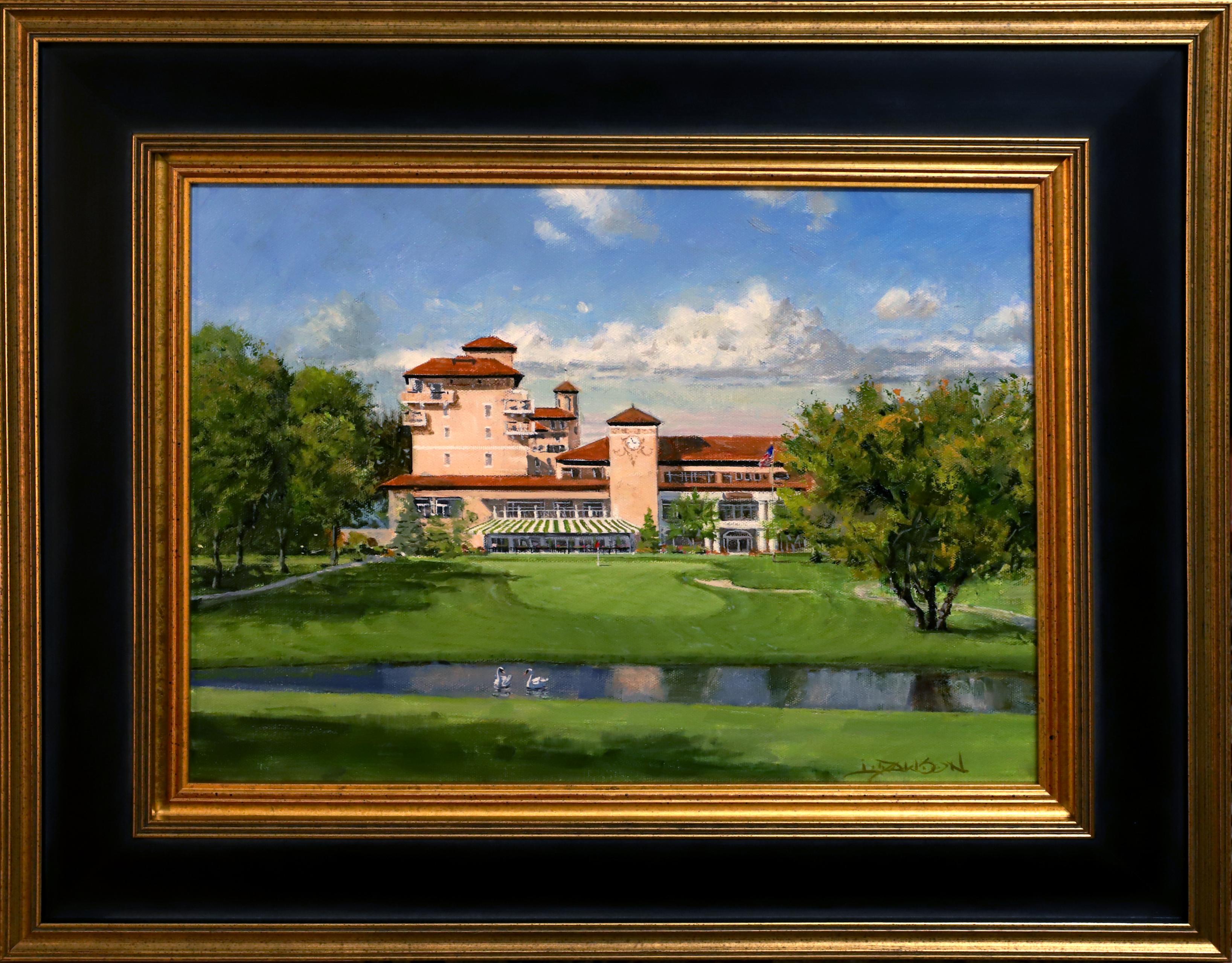 The 19th at the Broadmoor - Painting by Lindsay Dawson