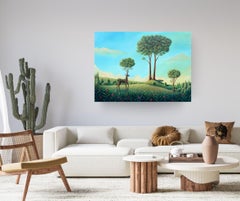 The Familiar Wild - original surrealistisches Gemälde - zeitgenössisches Landschaftskunstwerk