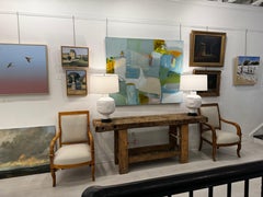 Large Coastal Abstract Painting, Tropical Ocean Inspired Art, Contemporary