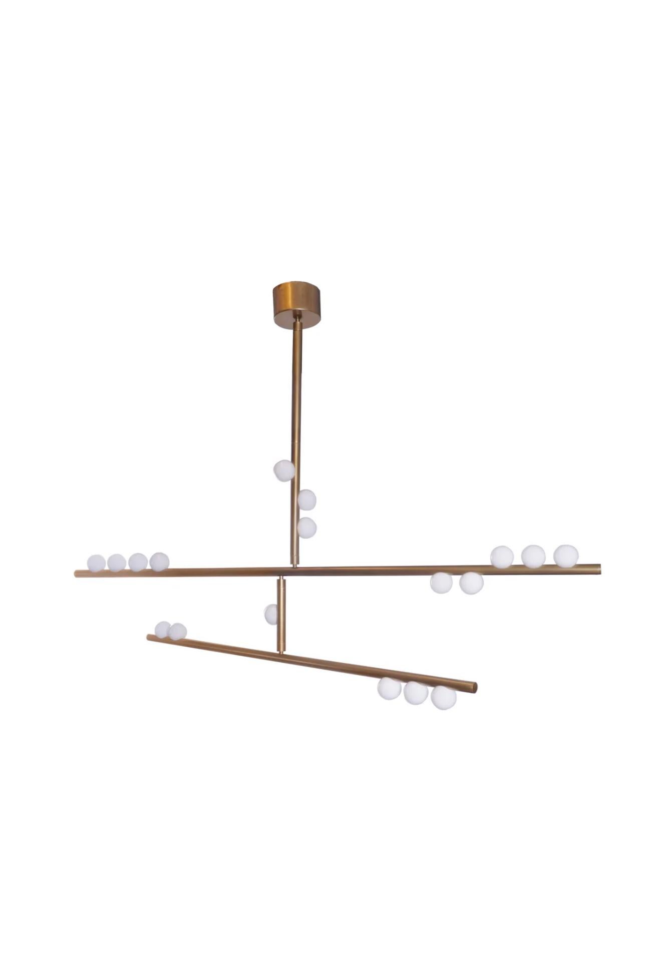 Lindsey Adelman  18-Bulb Drop System DS.15.01 chandelier.

Originally custom ordered for a New York City residence.

Circa 2010.

Available for immediate delivery.

