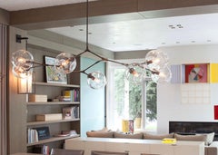 Lindsey Adelman Branching 7 globe chandelier in Oil Rubbed Bronze w/ clear glass