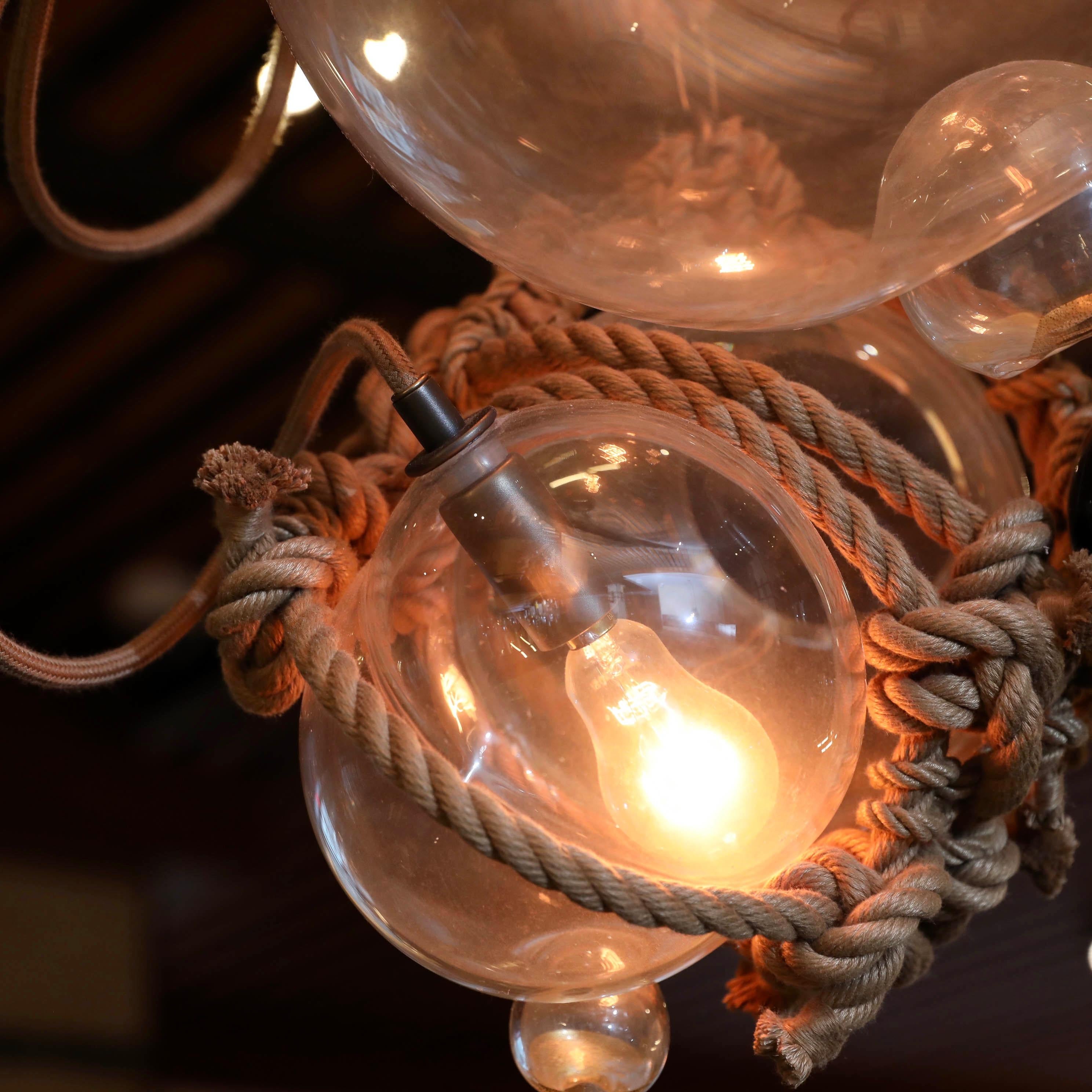Contemporary Lindsey Adelman Knotty Bubble Chandelier For Sale
