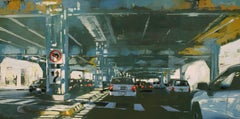 "Below the Noise" by Lindsey Kustusch, Realist Cityscape, Oil Painting