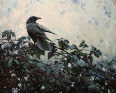 "First Snow" by Lindsey Kustusch, Still-Life Avian Oil Painting