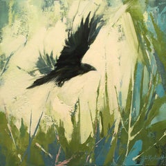 "In Flight #2" par Lindsey Kustusch, peinture à l'huile aviaire surréaliste