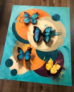 "Caleidoscopio #2" di Lindsey Kustusch, Natura morta contemporanea, Pittura a olio