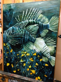 "The Ocean's Lions", Oil painting