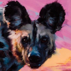 "The Painted Dog" Original Oil Painting
