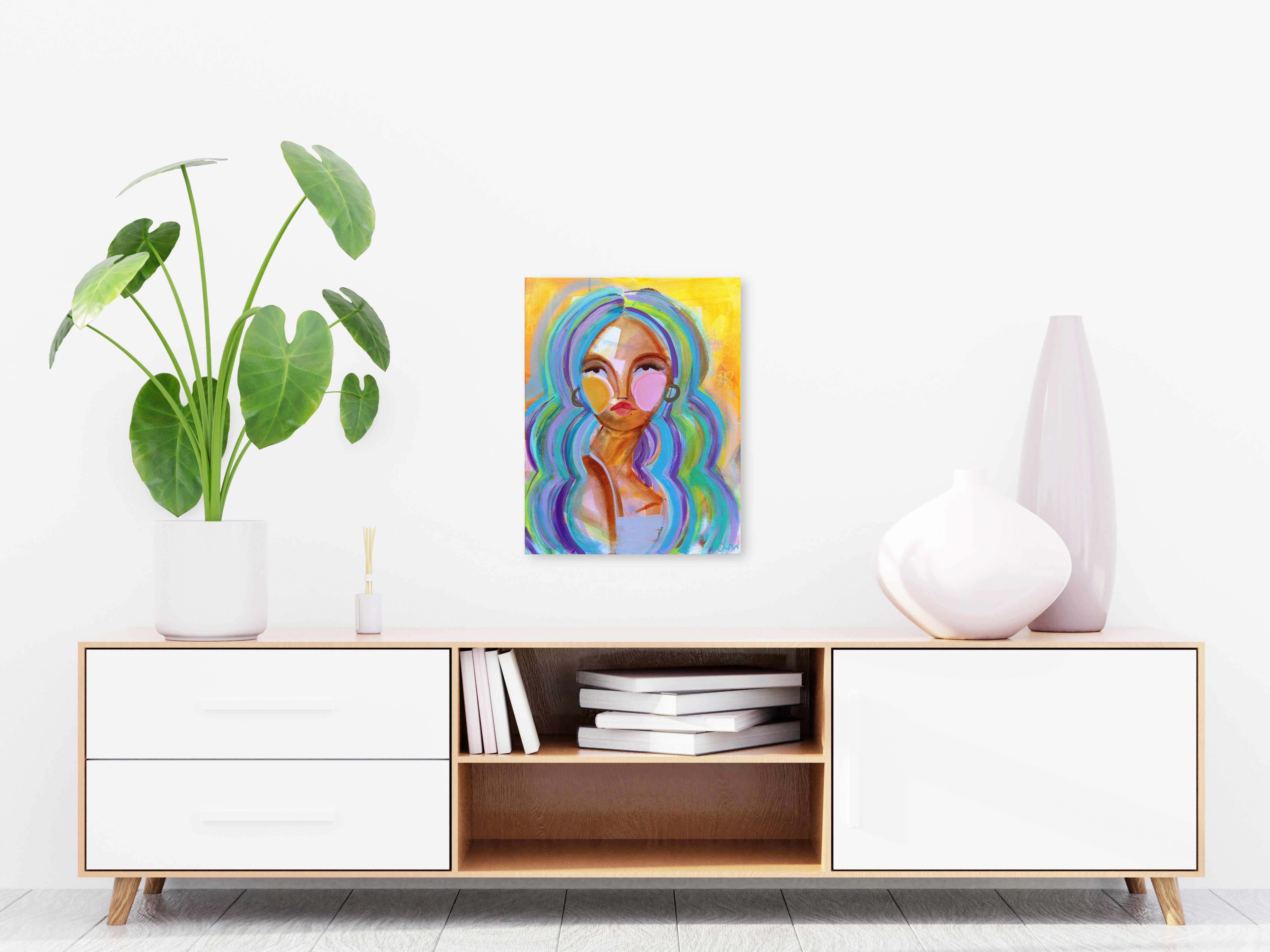 Inspired by her background in fashion, artist Lindsey McCord creates vibrant portraits that encapsulate the confidence that comes with the fun of being stylish and chic. Her figures have an open-minded expression while the vivid colors of her work