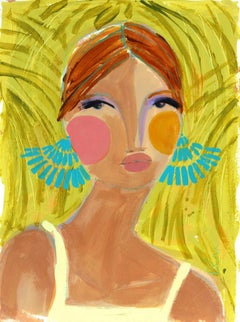 Southern Staycation - Colorful Abstract Figurative Portrait Painting