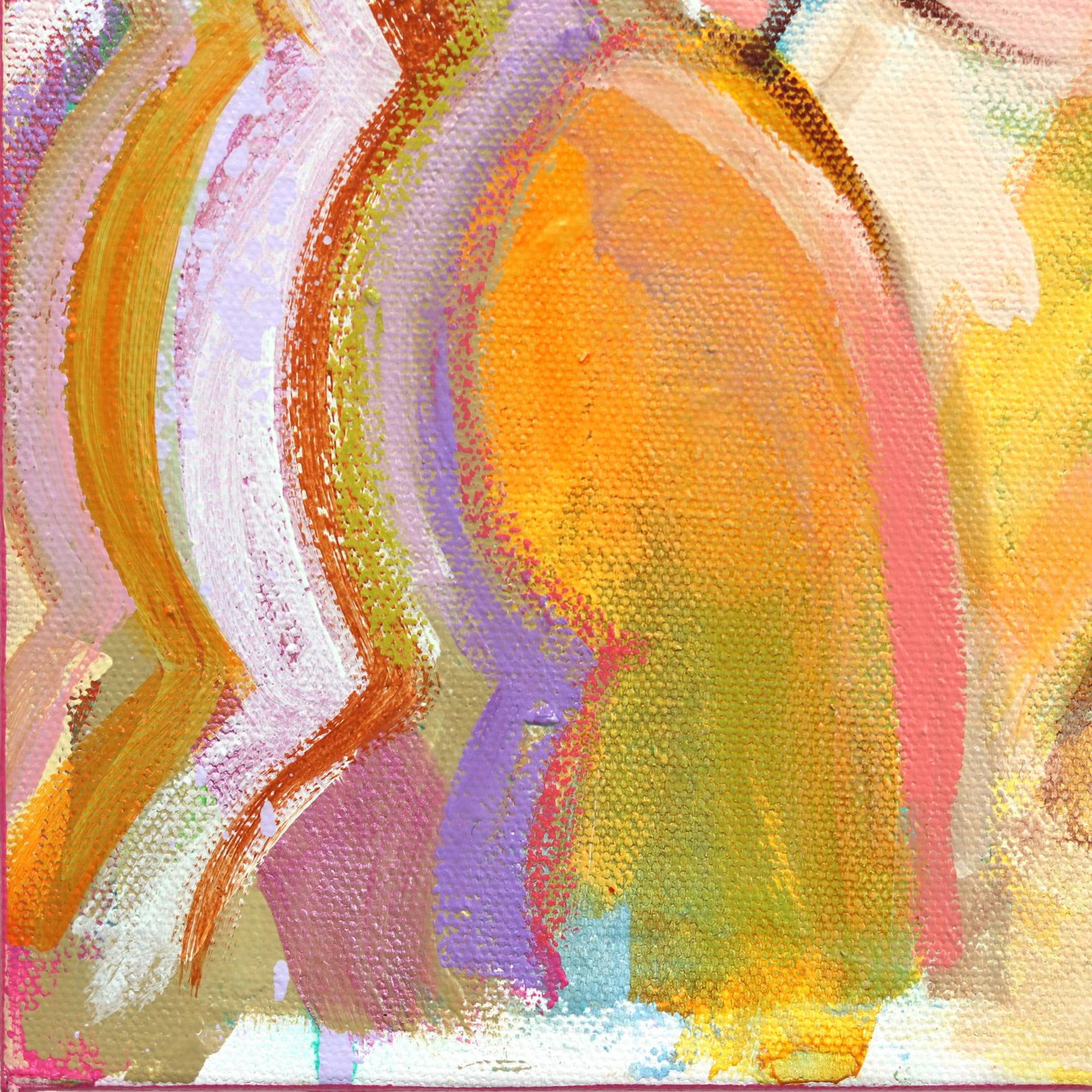 Summer Stunner - Colorful Abstract Figurative Portrait Original Painting For Sale 4
