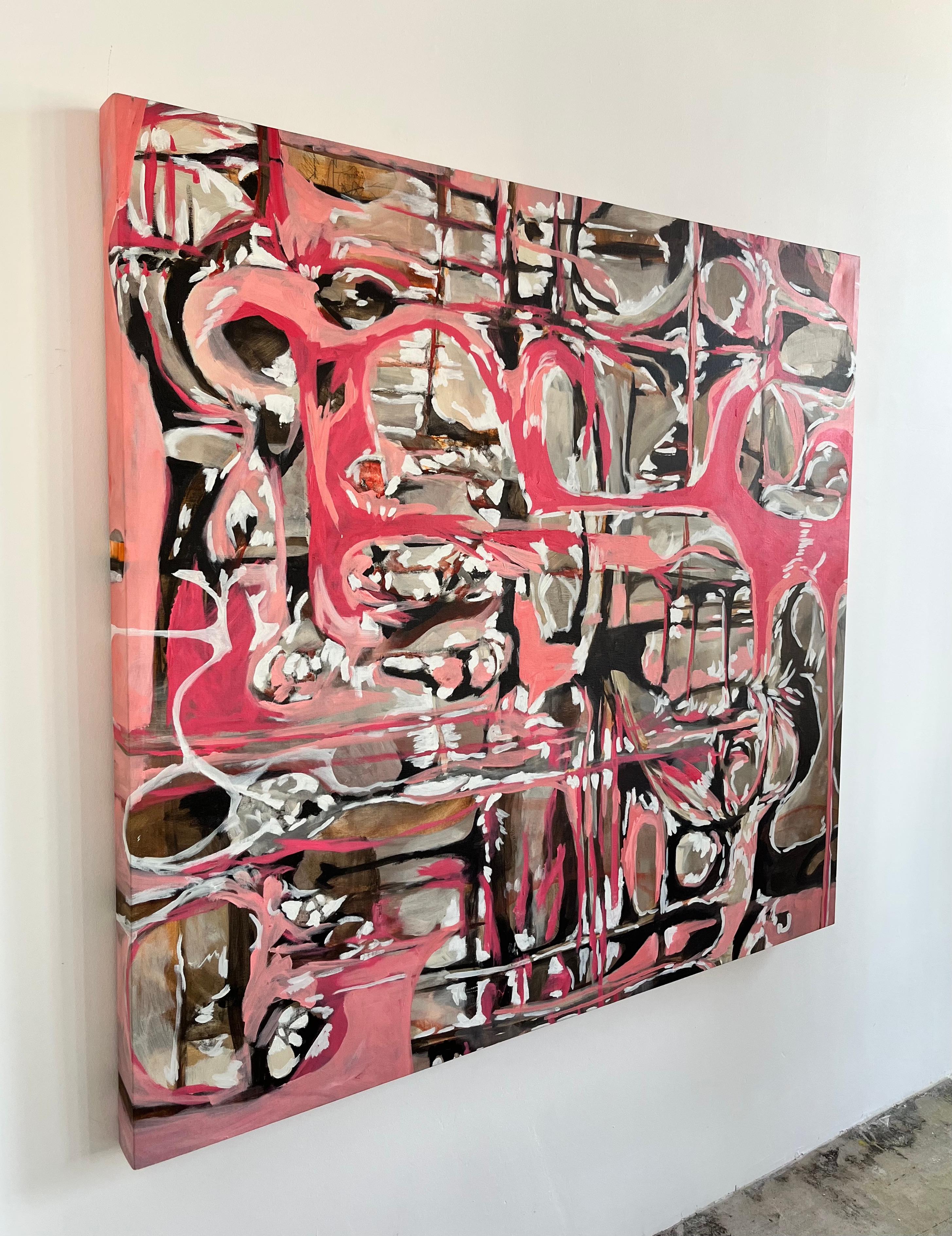 Large vibrant abstract piece by Los Angeles Lindsey Nobel 
