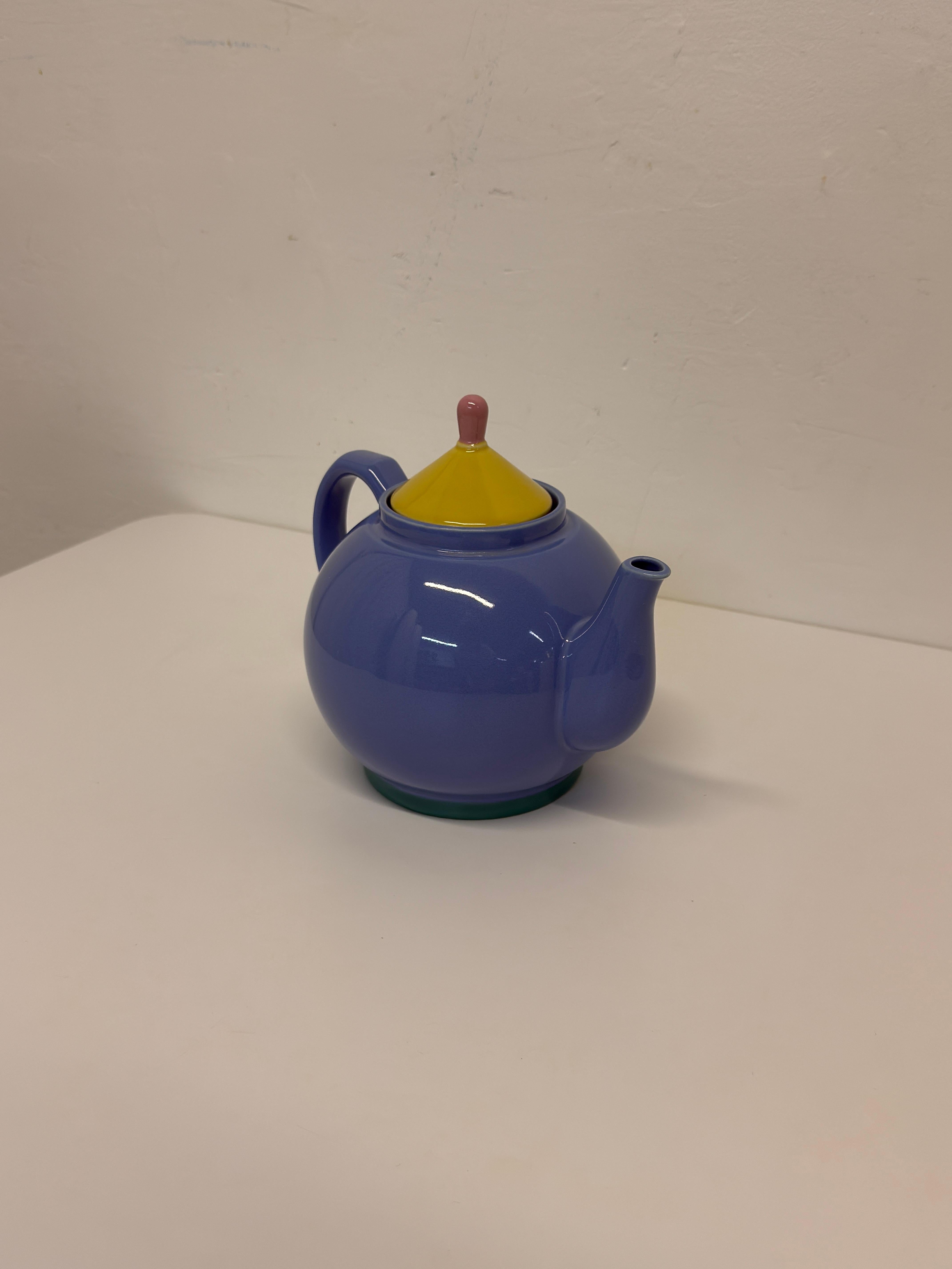 20th Century Lindt-Stymeist Postmodern Colorways Tea Kettle, 1980s For Sale