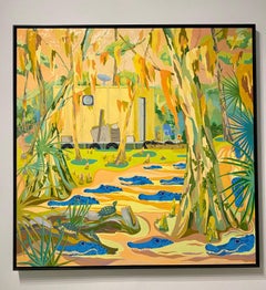 "Occhi del Bayou", Olio su tavola - Pittura figurativa